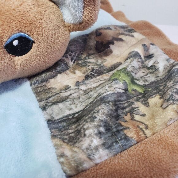 Bass Pro Shops Camo Wild Deer Fawn Lovey Baby Security Blanket Blue Brown Toy - Picture 6 of 9